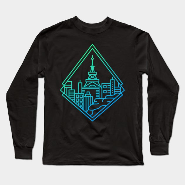 Paris City Line Long Sleeve T-Shirt by VEKTORKITA